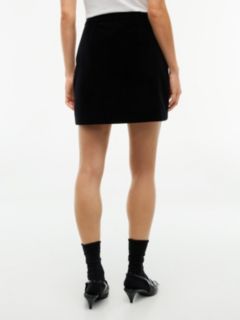 Festive Velvet Mini Skirt — Black 4