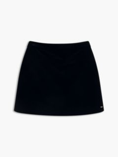 Festive Velvet Mini Skirt — Black 5