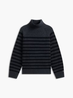 Cashmere Blend Relaxed Mock Neck Jumper — Black 5