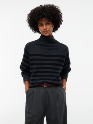 jersey amplio de cuello perkins con cachemira black de mujeres tommy hilfiger