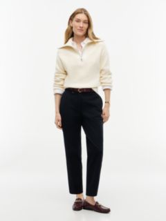 Slim Straight Gabardine Trousers — Black 2