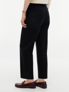 Slim Straight Gabardine Trousers — Black 4
