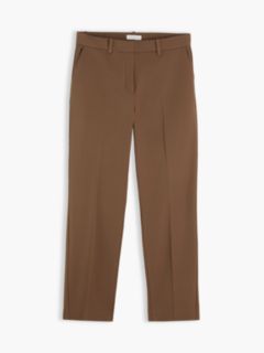 Slim Straight Gabardine Trousers — Khaki 5