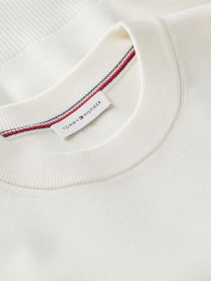 gelb premium strickpullover mit rundhalsausschnitt für damen - tommy hilfiger