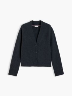 Cashmere Blend Relaxed V-Neck Cardigan — Grey 5