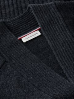 Cashmere Blend Relaxed V-Neck Cardigan — Grey 6