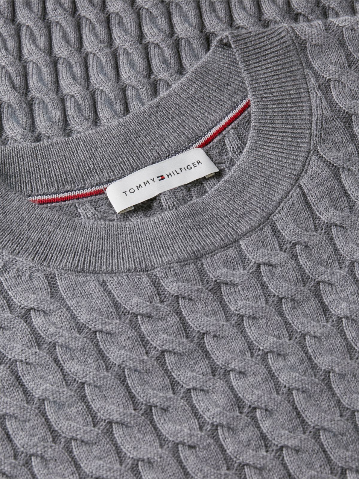 Pure Wool Cable Knit Jumper Dress — Grey