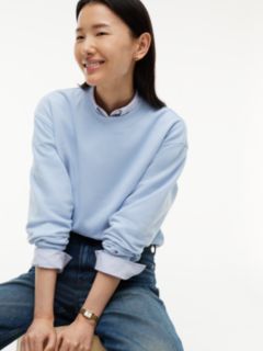 Tonal Logo Crew Neck Sweatshirt — Blue 3