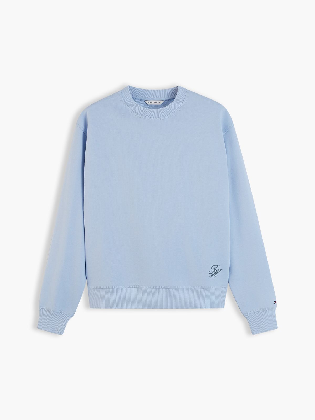 Tonal Logo Crew Neck Sweatshirt — Blue