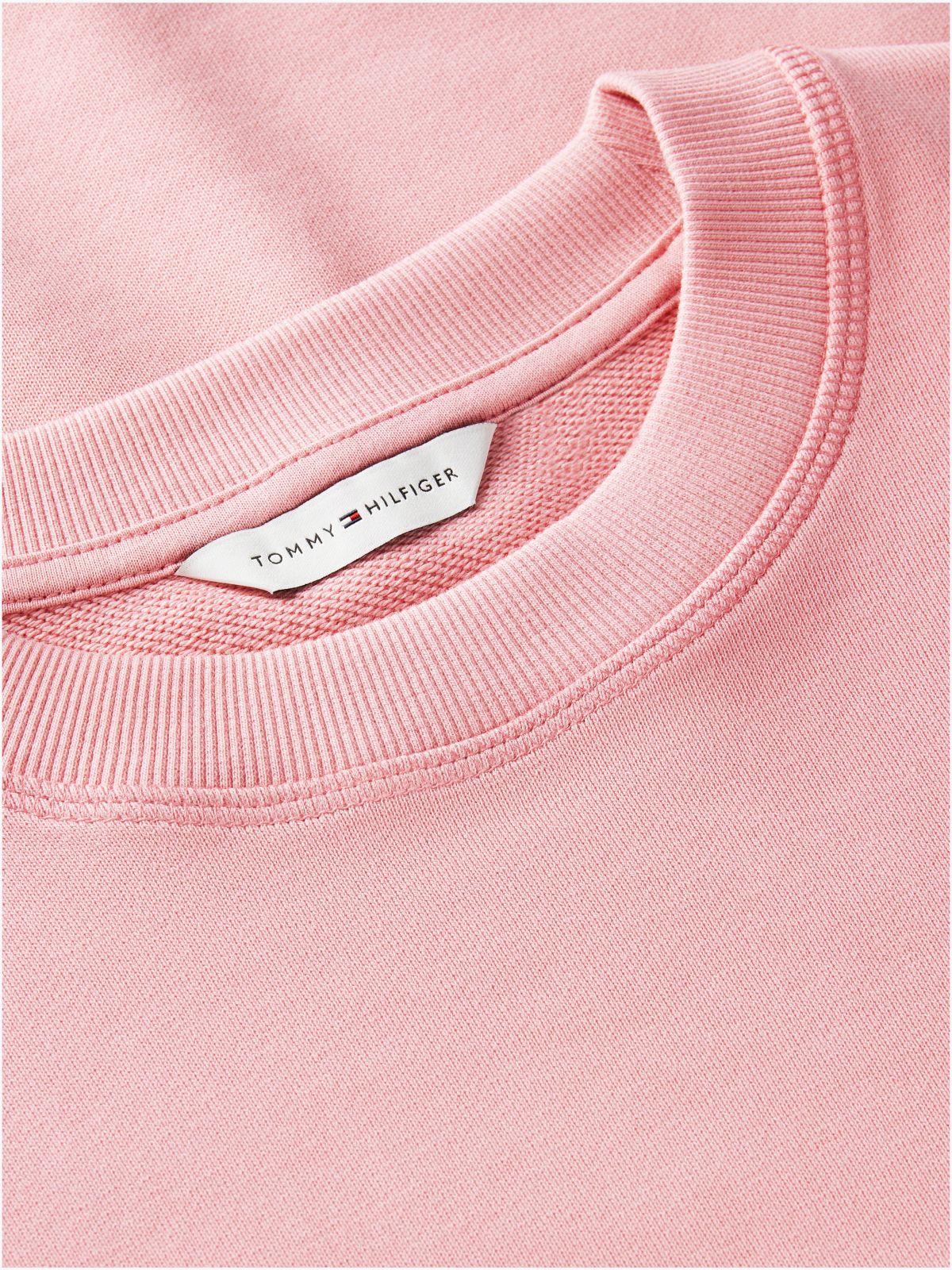 Tonal Logo Crew Neck Sweatshirt — Pink