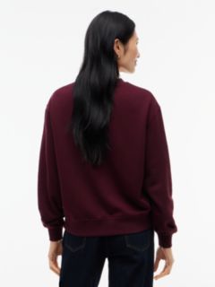 Tonal Logo Crew Neck Sweatshirt — Red 4