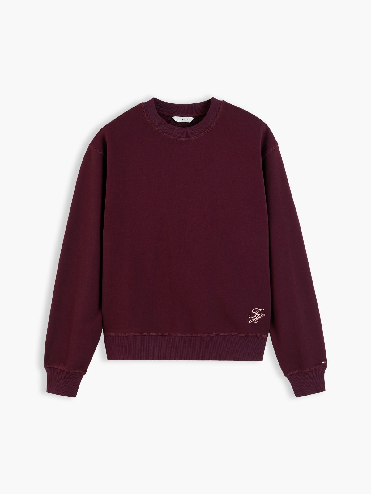 Tonal Logo Crew Neck Sweatshirt — Red