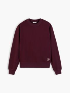 Tonal Logo Crew Neck Sweatshirt — Red 5