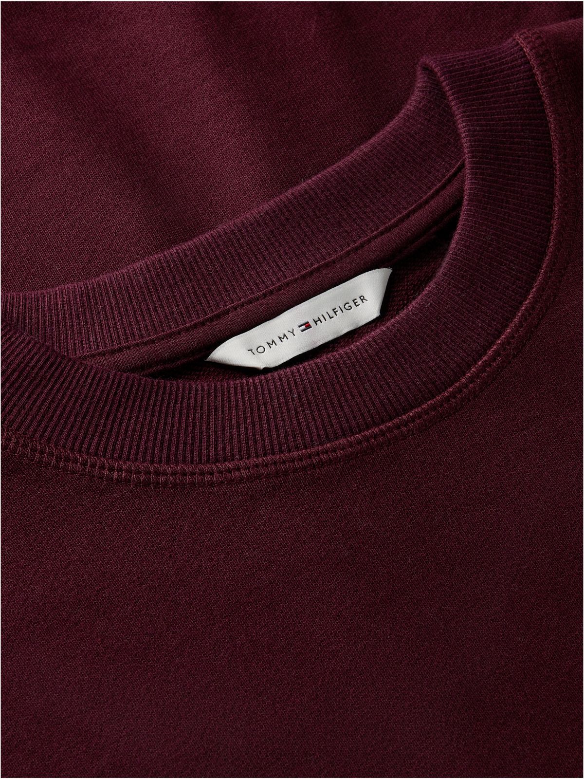 Tonal Logo Crew Neck Sweatshirt — Red