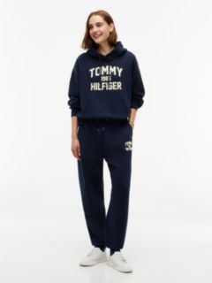 Flock Varsity Logo Relaxed Fleece Hoody — Blue 2