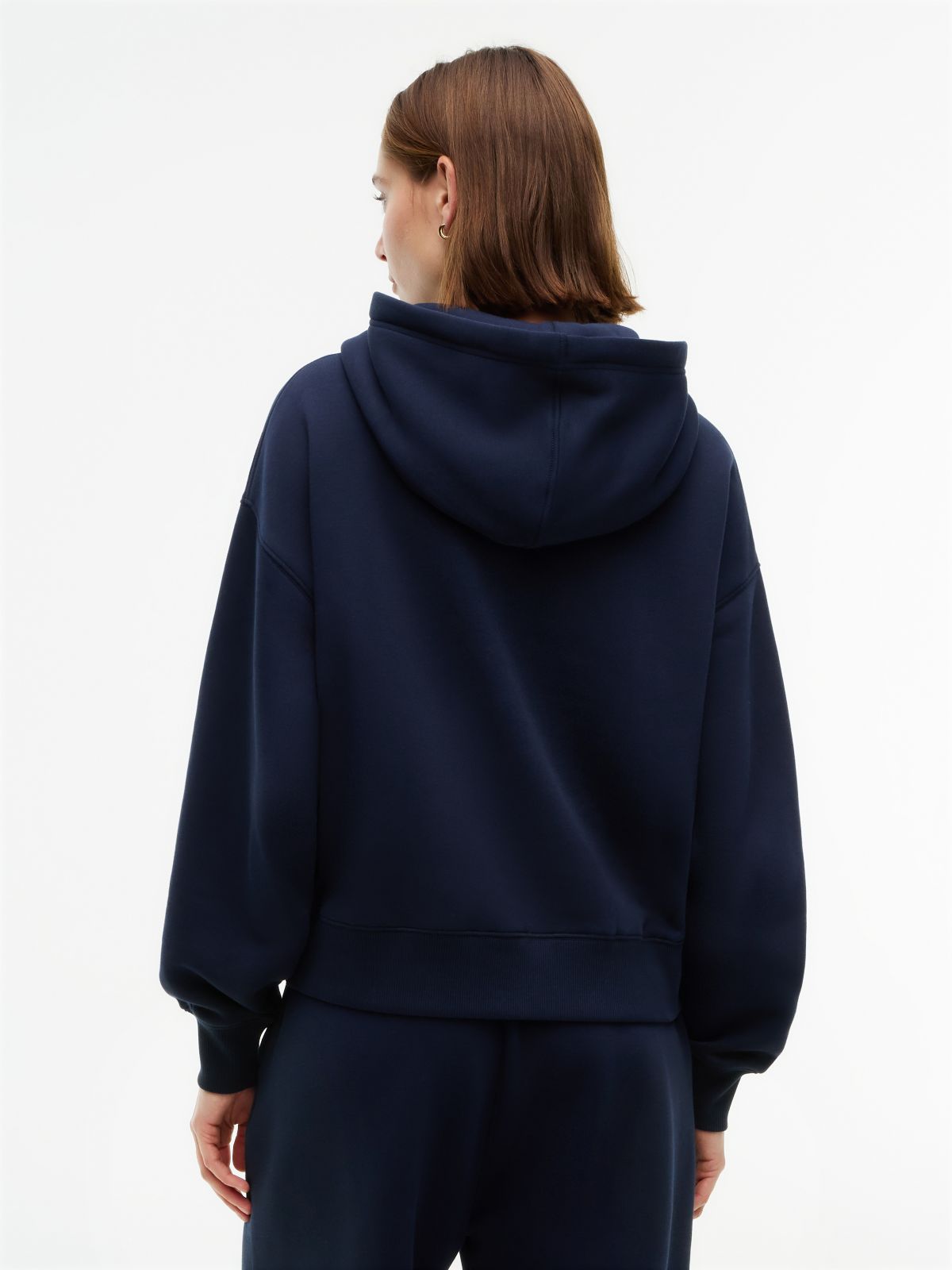 Flock Varsity Logo Relaxed Fleece Hoody — Blue
