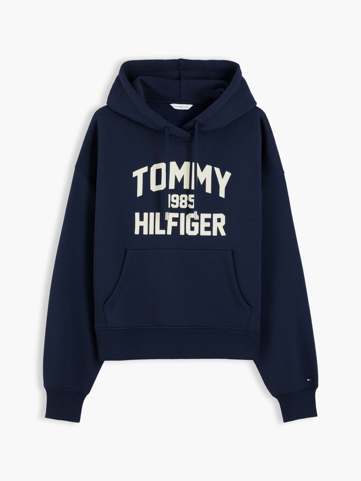 Flock Varsity Logo Relaxed Fleece Hoody — Blue