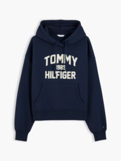 Flock Varsity Logo Relaxed Fleece Hoody — Blue 5