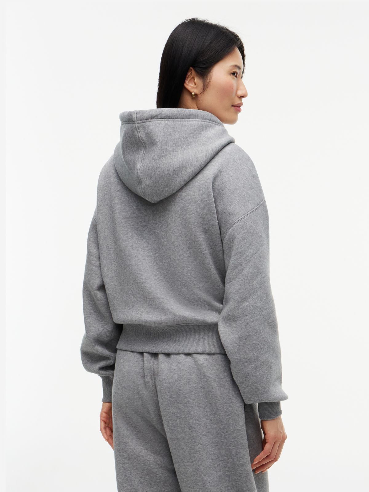 Flock Varsity Logo Relaxed Fleece Hoody — Grey