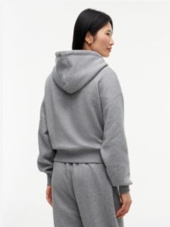 Flock Varsity Logo Relaxed Fleece Hoody — Grey 4