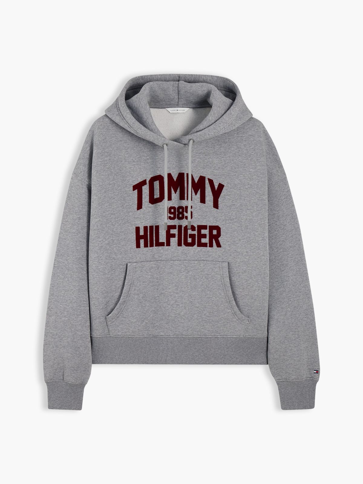 Flock Varsity Logo Relaxed Fleece Hoody — Grey
