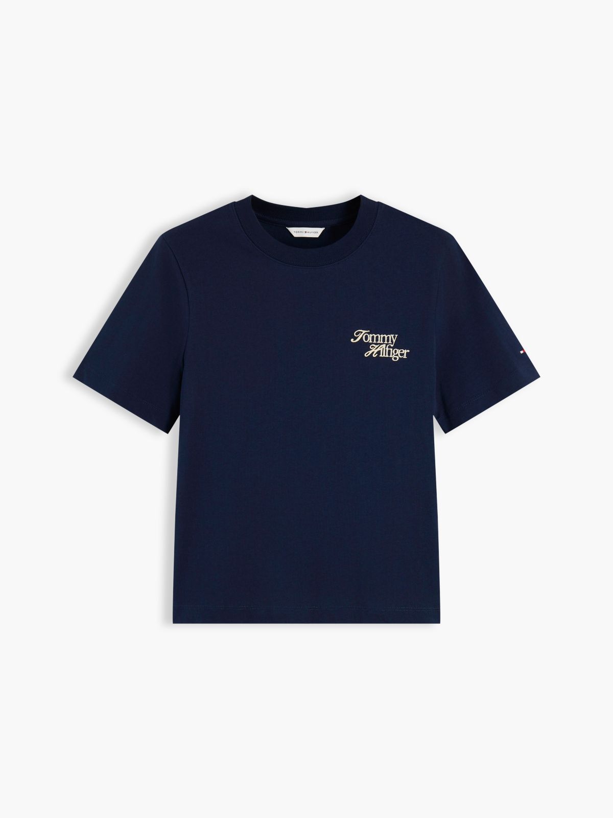 Logo Jersey Crew Neck T-Shirt — Blue