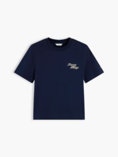 Logo Jersey Crew Neck T-Shirt — Blue 5