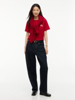 Logo Jersey Crew Neck T-Shirt — Red 2