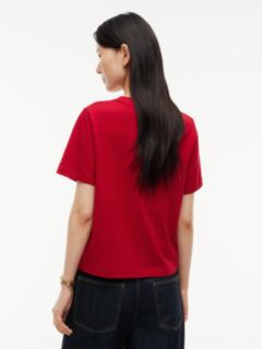 Logo Jersey Crew Neck T-Shirt — Red 4