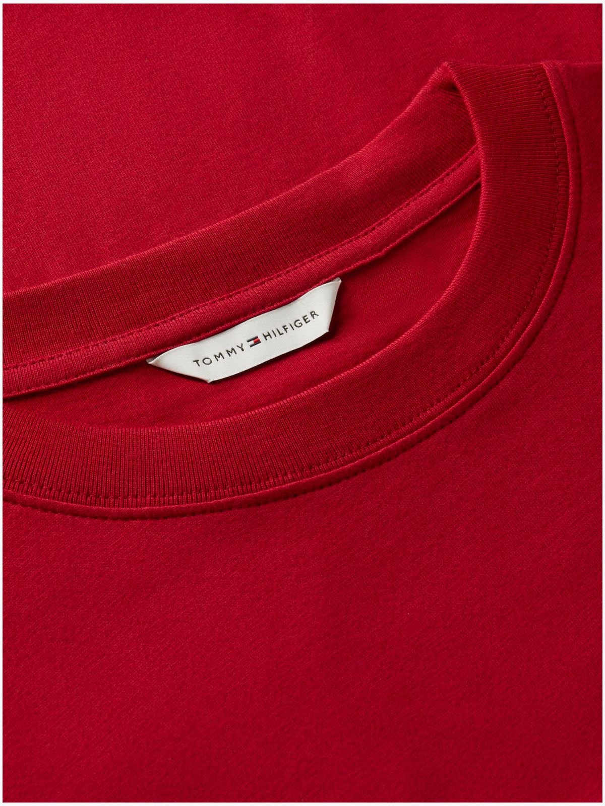 Logo Jersey Crew Neck T-Shirt — Red