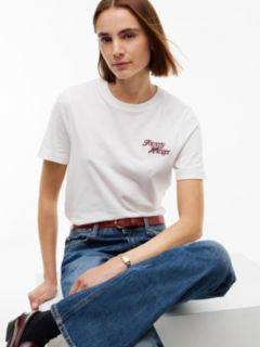 Logo Jersey Crew Neck T-Shirt — White 3