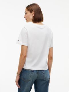 Logo Jersey Crew Neck T-Shirt — White 4