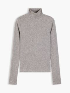 Slim Mock Neck Long Sleeve Top — Grey 5