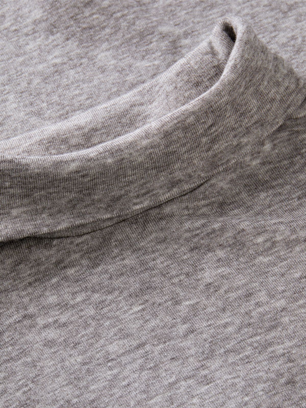 Slim Mock Neck Long Sleeve Top — Grey