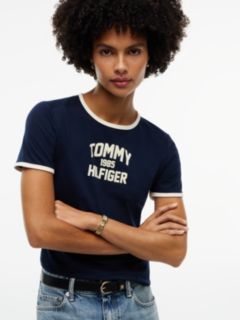 Flock Varsity Logo Slim Ringer T-Shirt — Blue 3