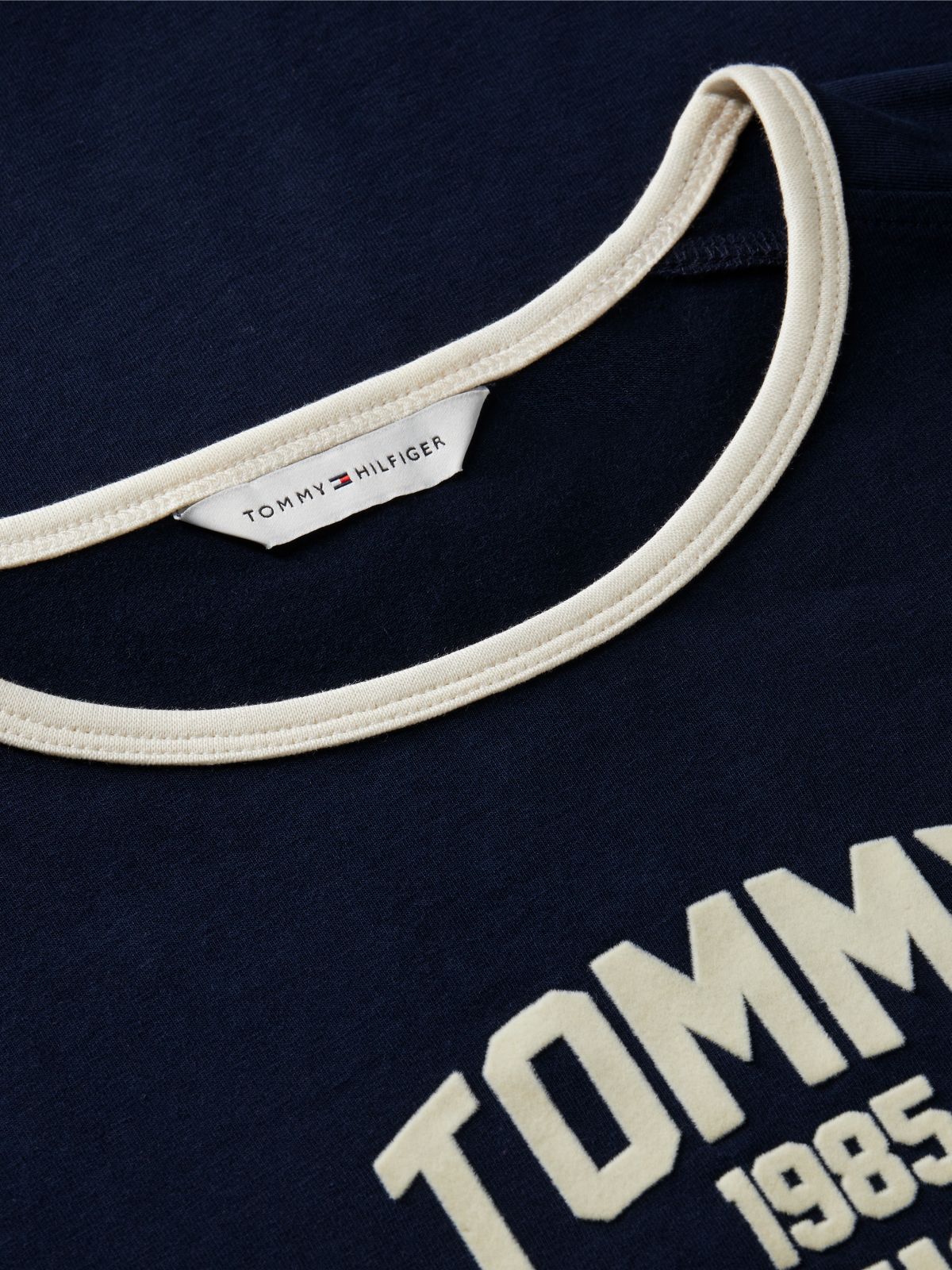 Flock Varsity Logo Slim Ringer T-Shirt — Blue