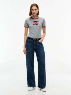 Flock Varsity Logo Slim Ringer T-Shirt — Grey 2