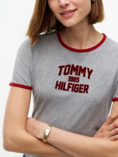Flock Varsity Logo Slim Ringer T-Shirt — Grey 3