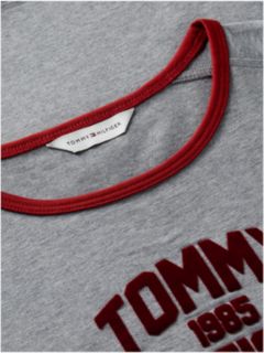 Flock Varsity Logo Slim Ringer T-Shirt — Grey 6