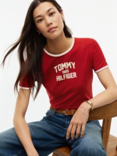 Flock Varsity Logo Slim Ringer T-Shirt — Red 4