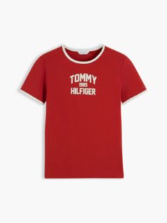 Flock Varsity Logo Slim Ringer T-Shirt — Red 6