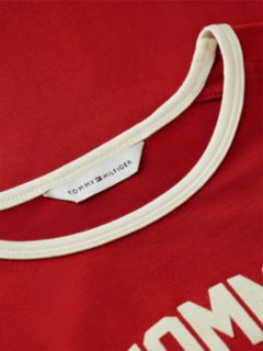 Flock Varsity Logo Slim Ringer T-Shirt — Red 7