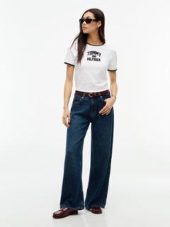 Flock Varsity Logo Slim Ringer T-Shirt — White 2