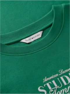Logo Interlock Knit Crew Neck T-Shirt — Green 6