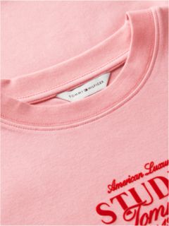 Logo Interlock Knit Crew Neck T-Shirt — Pink 6