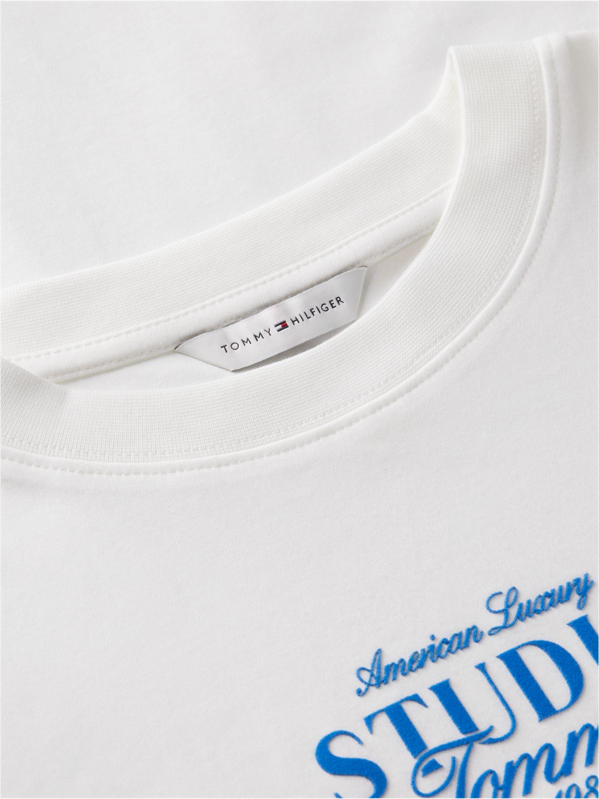 Logo Interlock Knit Crew Neck T-Shirt — White