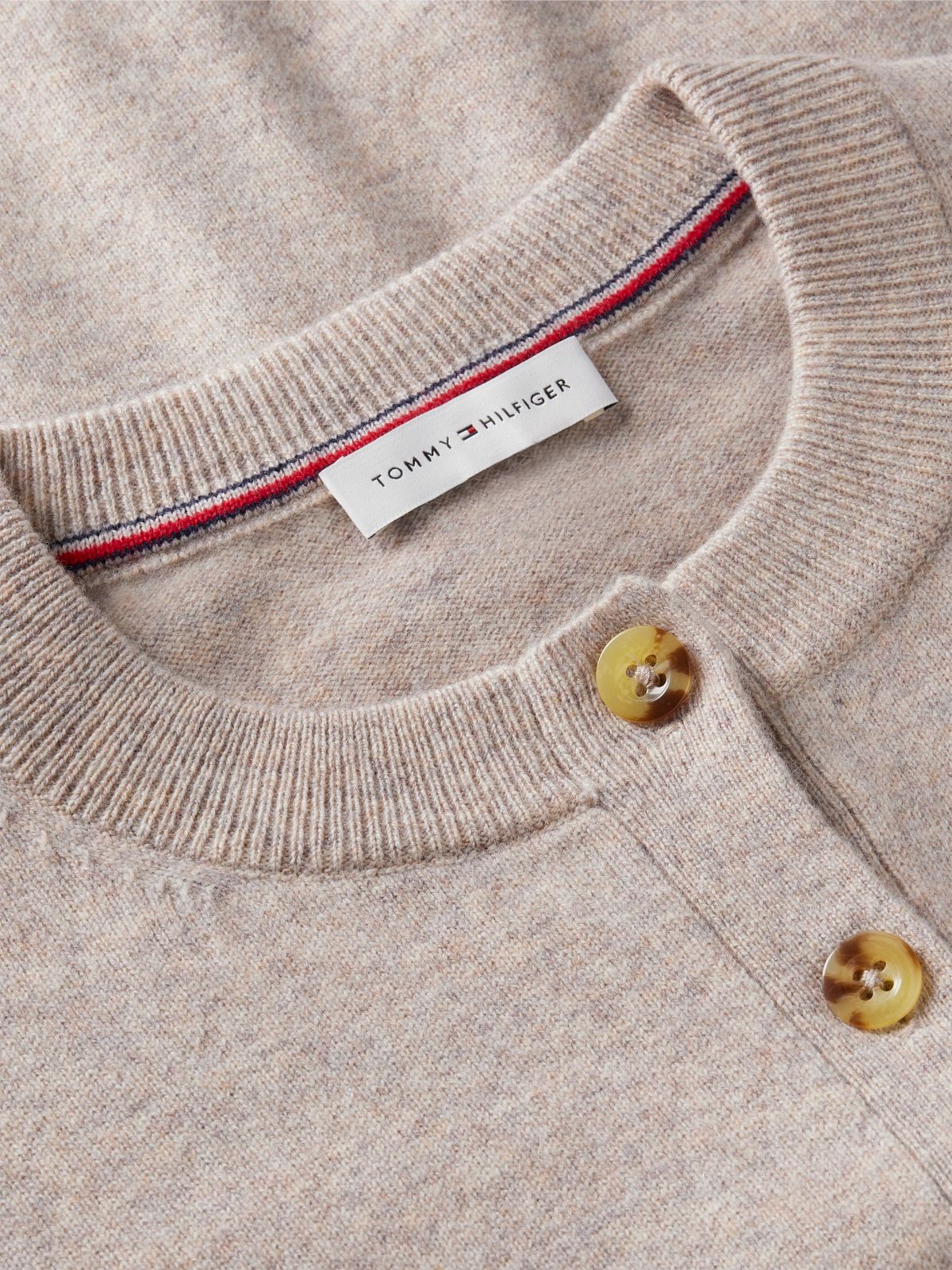 Slim Wool Blend Cardigan With Cashmere — Brown