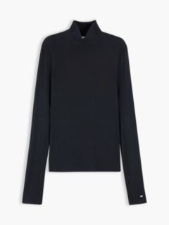 Crepe Slim Twist Sleeveless Top — Black 5