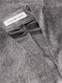 V-Neck Knot Front Cap Sleeve Top — Grey 6