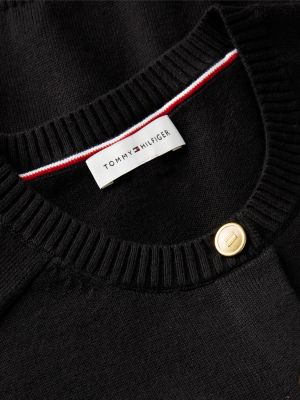 black slim gold-tone button jersey cardigan for women tommy hilfiger